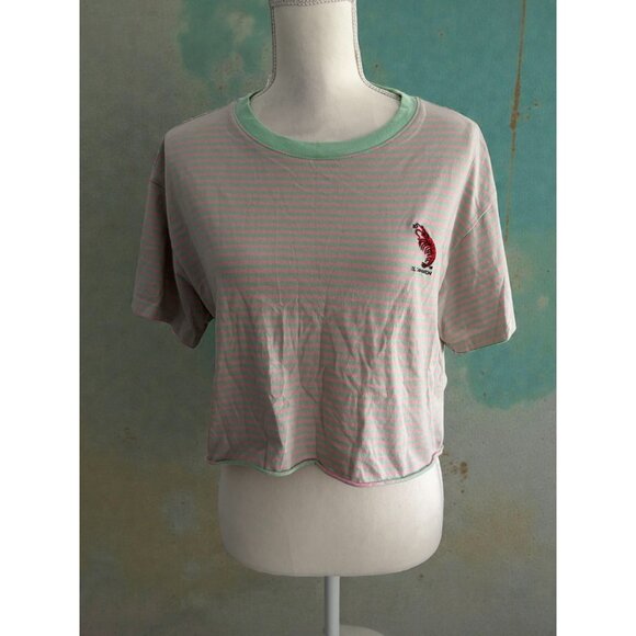 F21 Loteria El Camaron Striped T Shirt Size Large - Picture 3 of 7